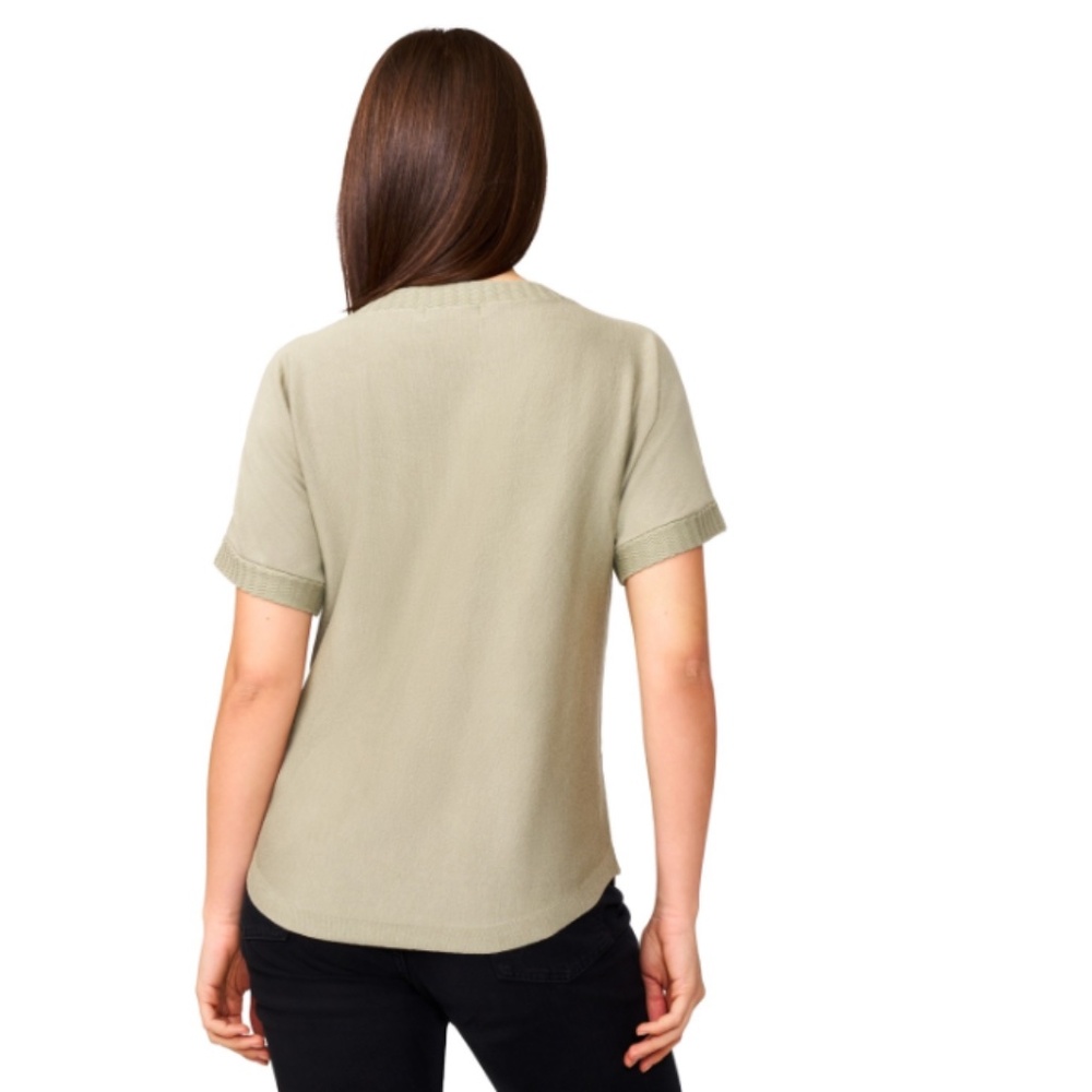 Melissa Paige Women's Button Detail Dolman Short-Sleeve Sweater-NWT - Picture 4 of 8